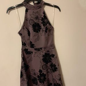 Purple halter dress